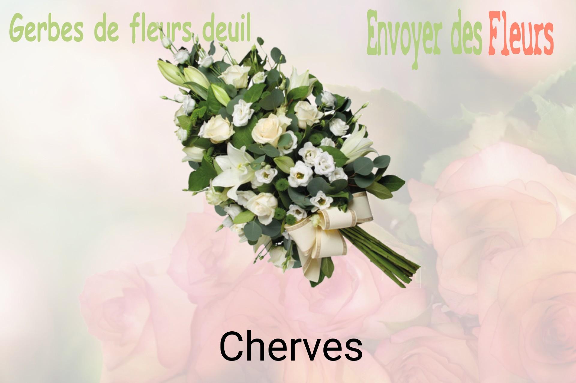 Gerbe de fleurs de deuil livrée à Cherves